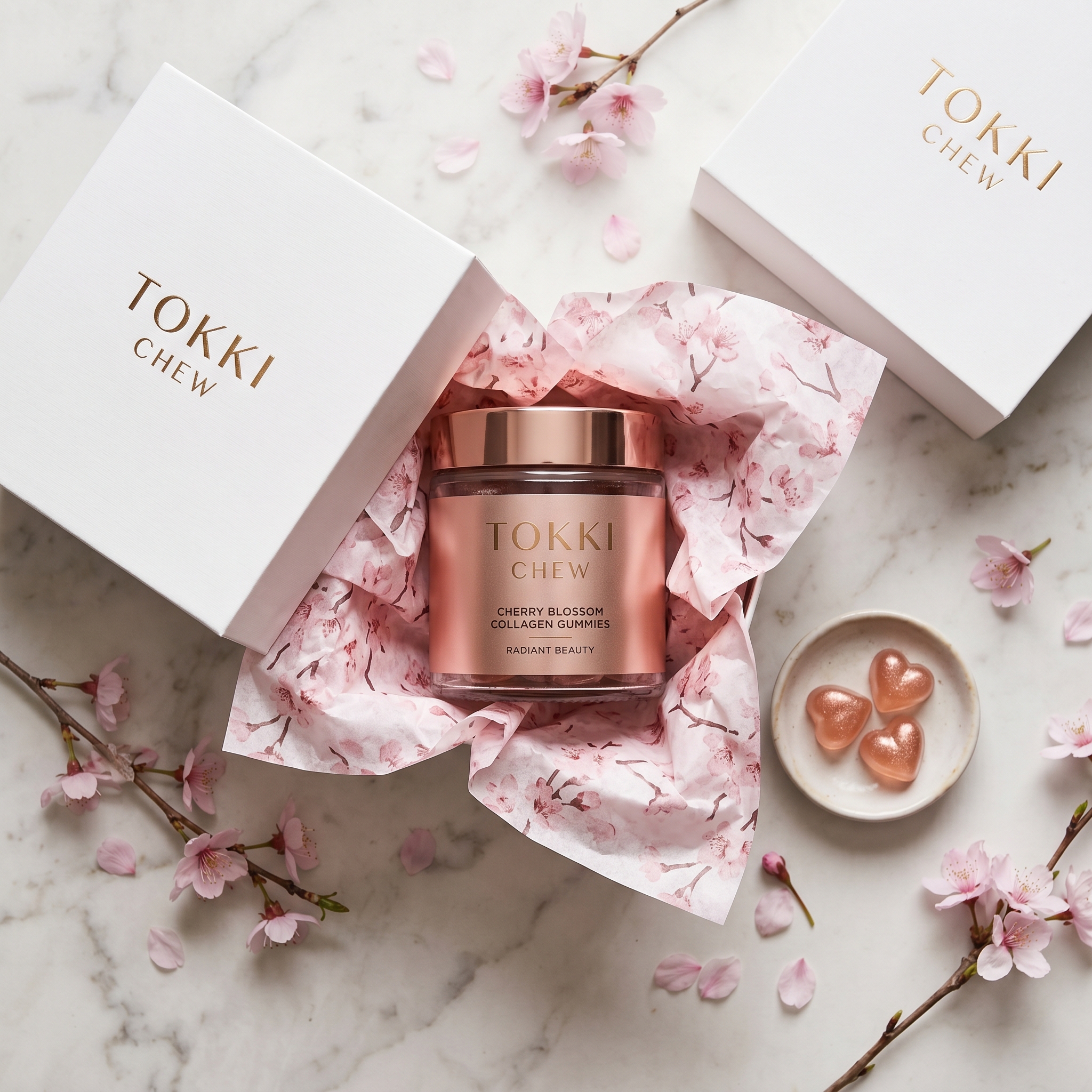 Unboxing Tokki Chew rose gold jar