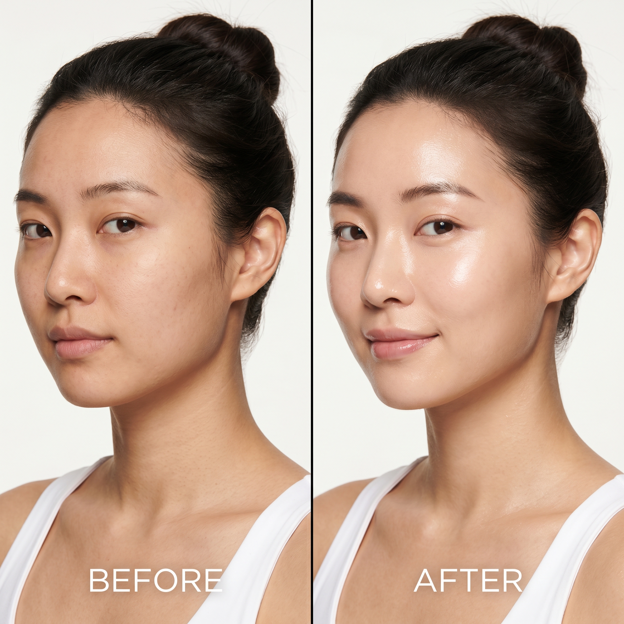 Before and after skin comparison