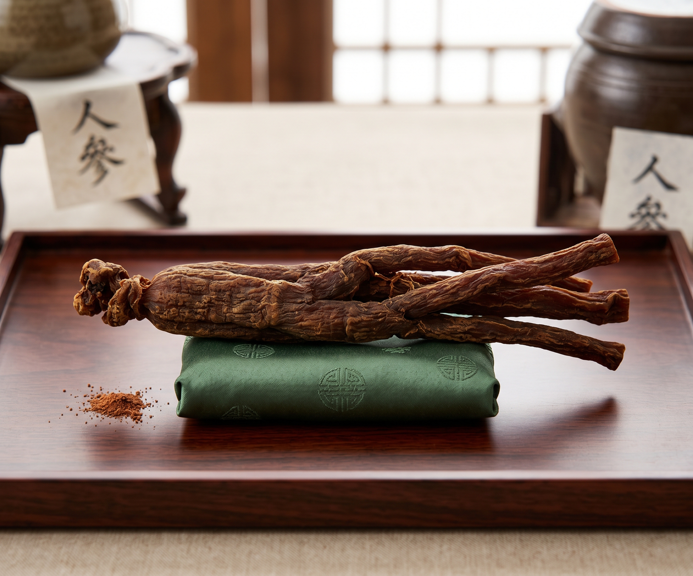 Korean red ginseng root